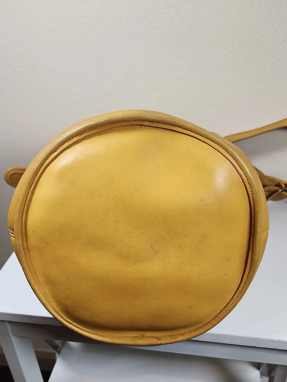 Yellow Vintage Coach Duffle Sac #9085